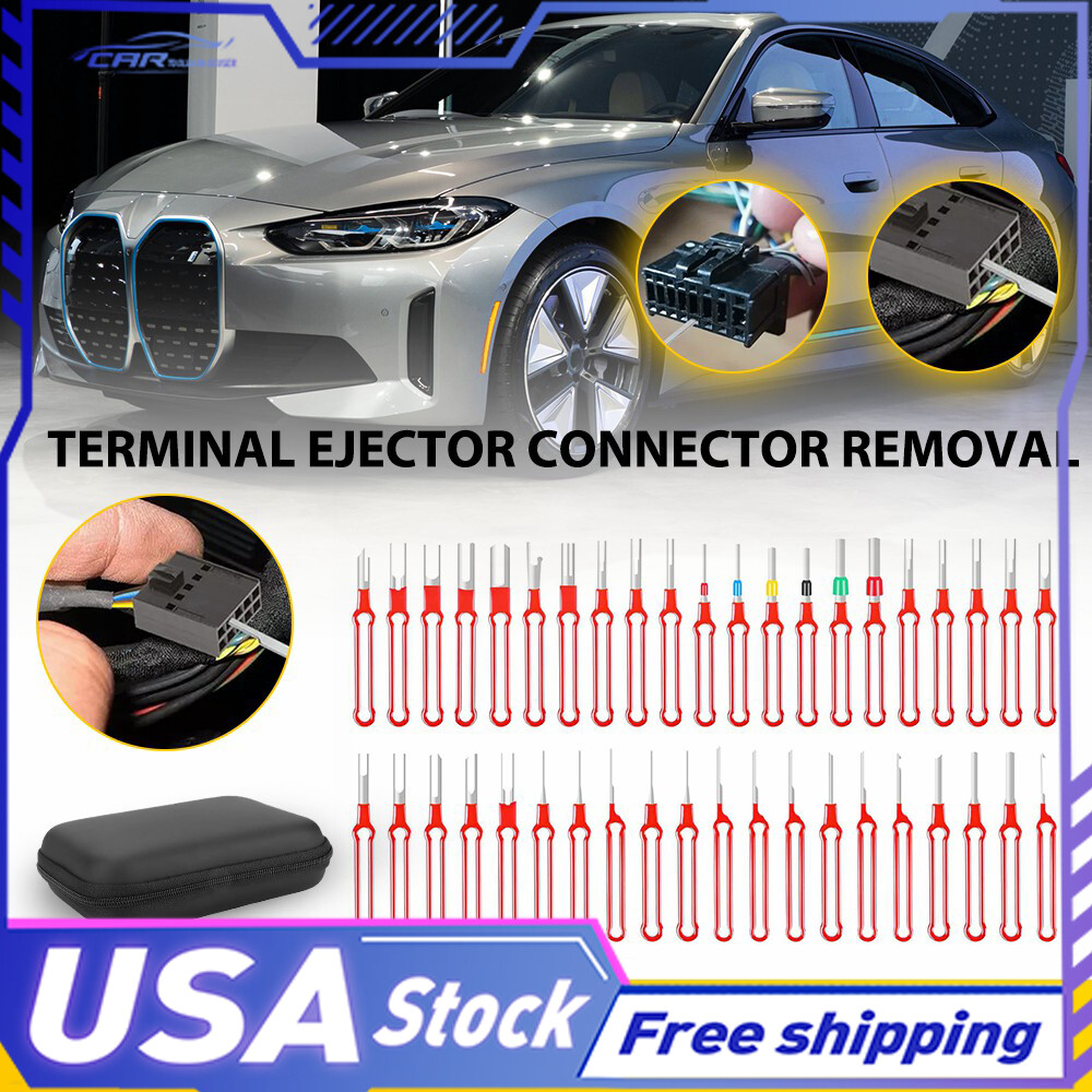 41Pcs Terminal Removal Tool Kit Connector Electrical Wire Pin Ejector Extractor