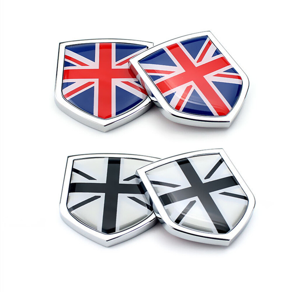 2x Small UK England Flag Car Auto Body Side Door Trunk Badge Emblem Universal
