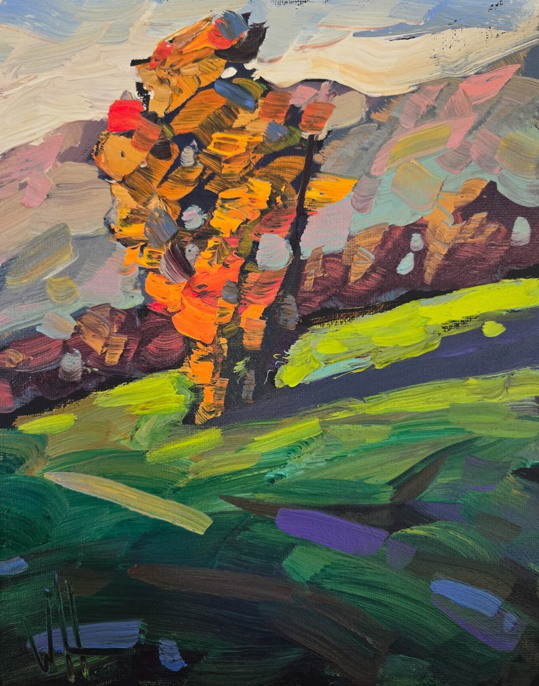 Art Studio Original Canvas Impressionism Signed Fauvist Fall Colors Oil Hawkins