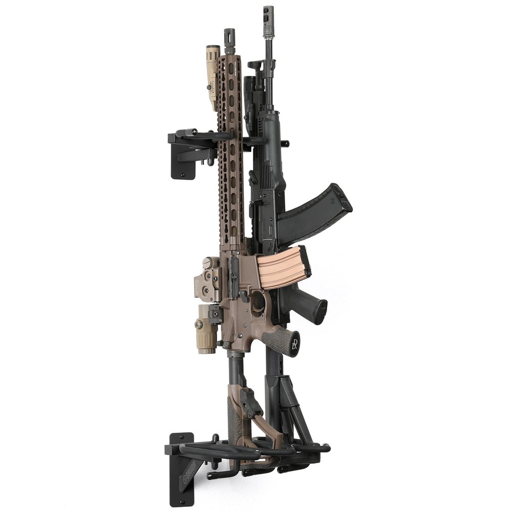 Wall-Mount Rifle Rack Tactical Shotgun Carbine Firearm Free-Standing Gun Disp...
