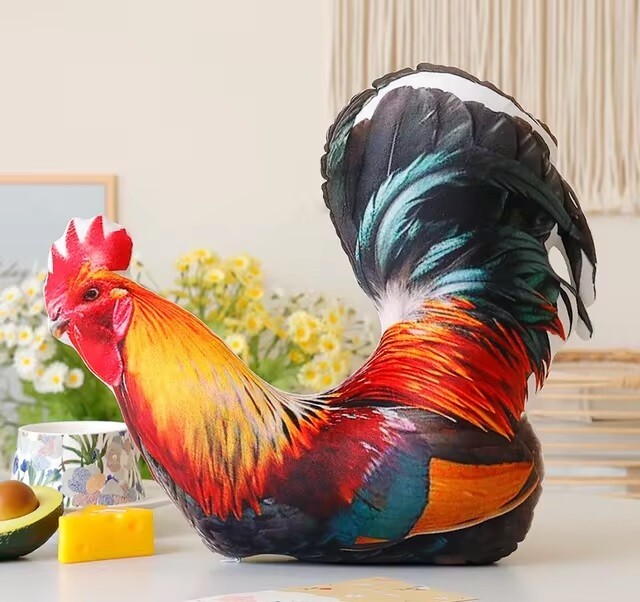 Rooster Bird Printed Pillow 14