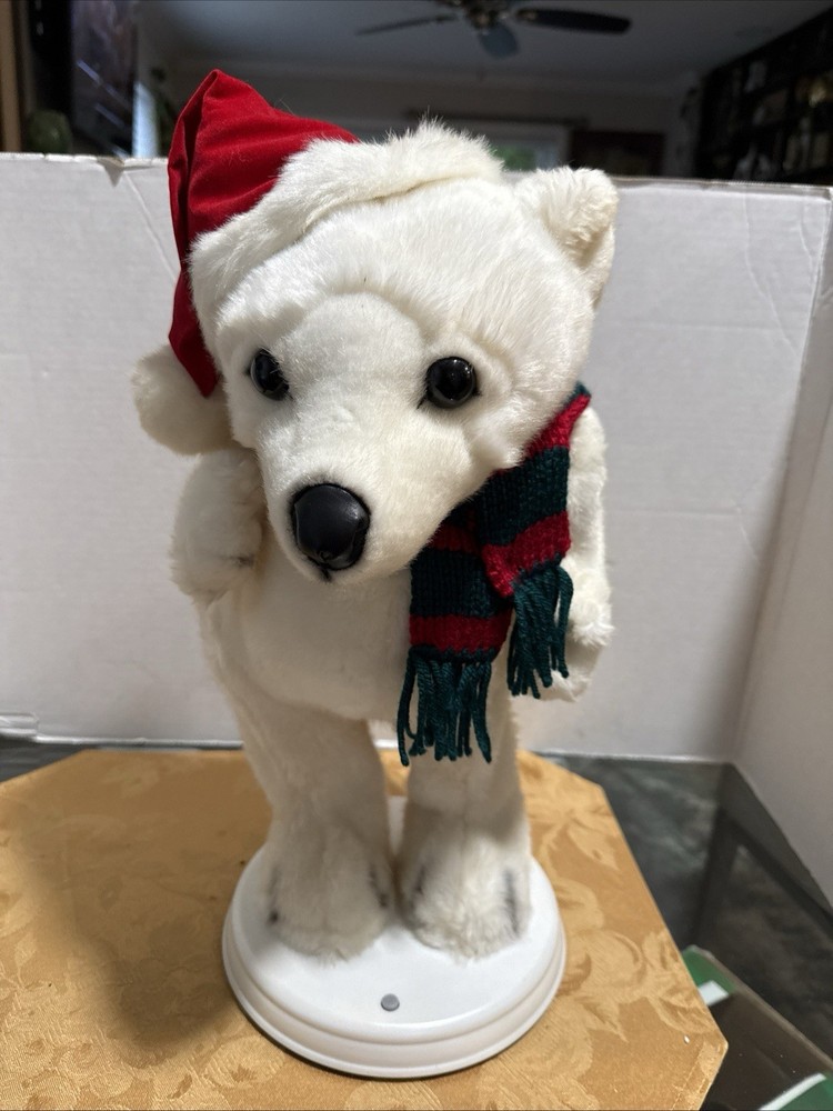 Gemmy Animated Hip-Swinging Christmas Polar Bear Musical Dancing Toy Rare Find