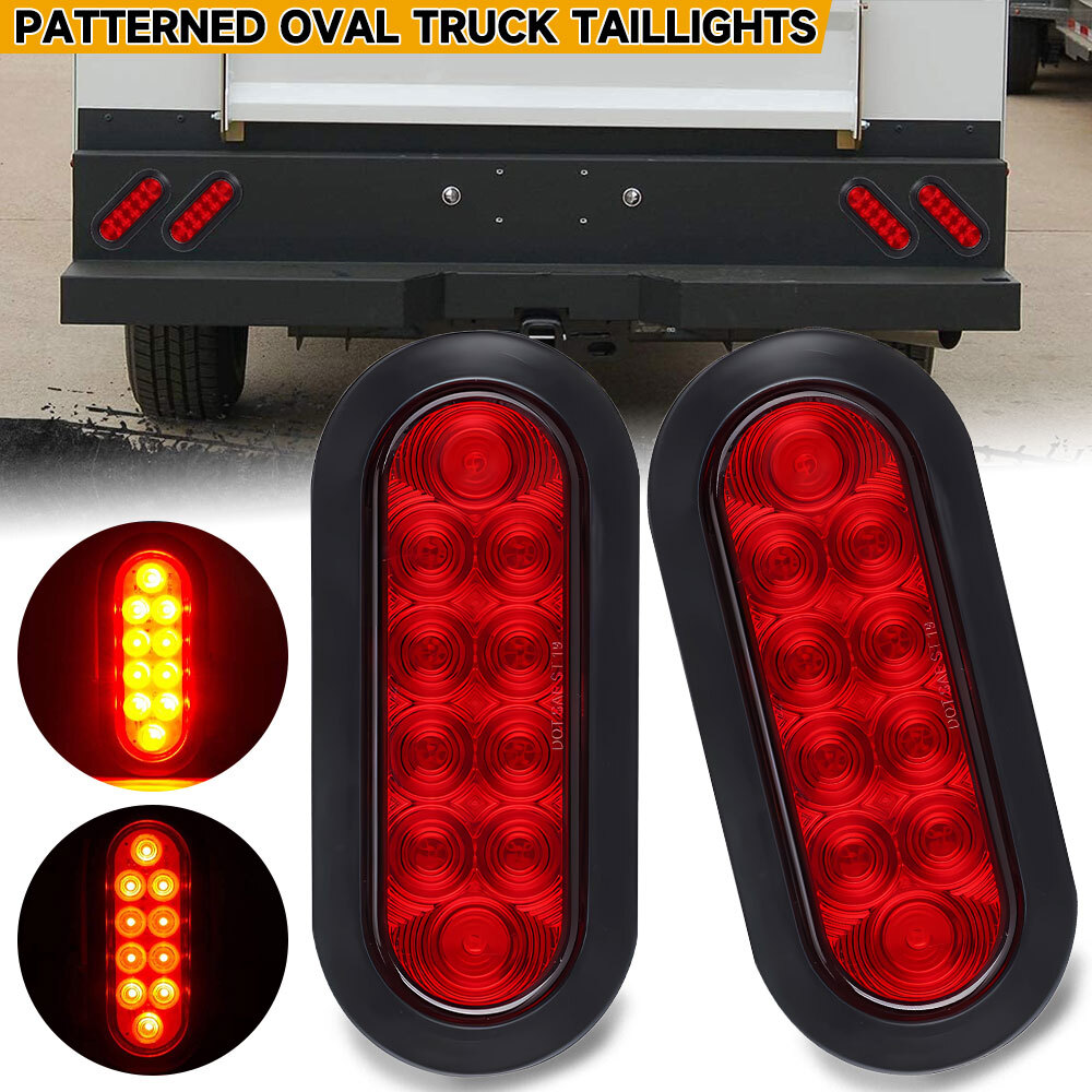 2X Trailer Truck Lights LED Sealed RED 6