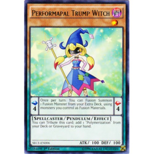 Performapal Trump Witch 1st Edition Rare SECE-EN006 Lightly Played