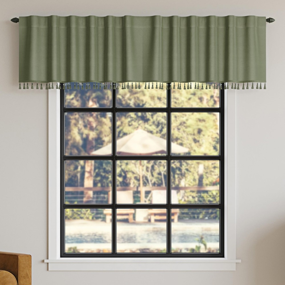 Greyson Faux Silk Blackout Curtains with Beaded Tassels in Thermal Backing