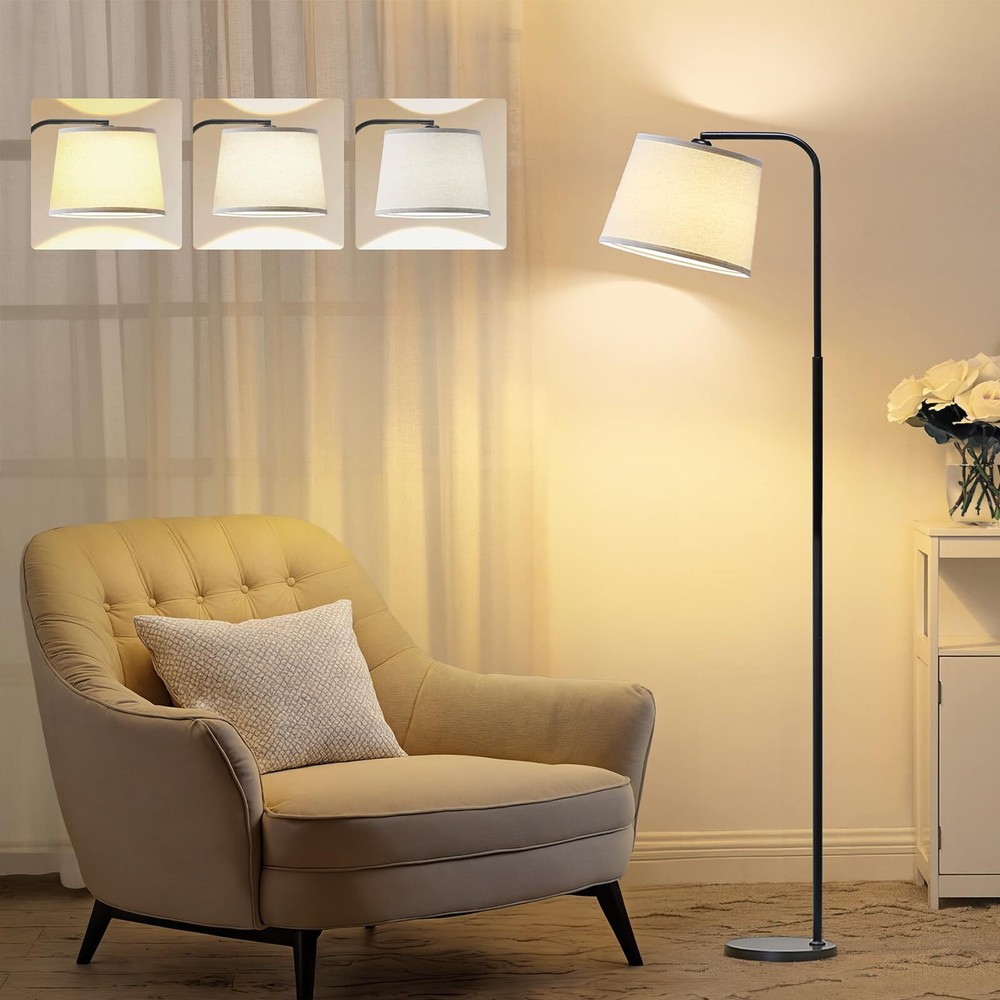 AKASUKI Adjustable Floor Lamp with 3 Color Temperatures and Foot Switch for Living Room