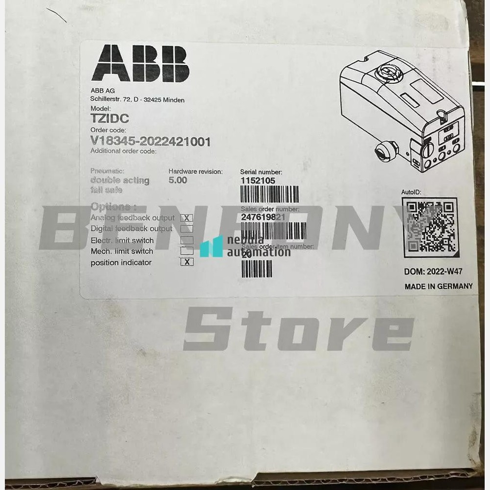 NEW ONE ABB Valve Positioner V18345-2020421001 V183452020421001 Fastshipping