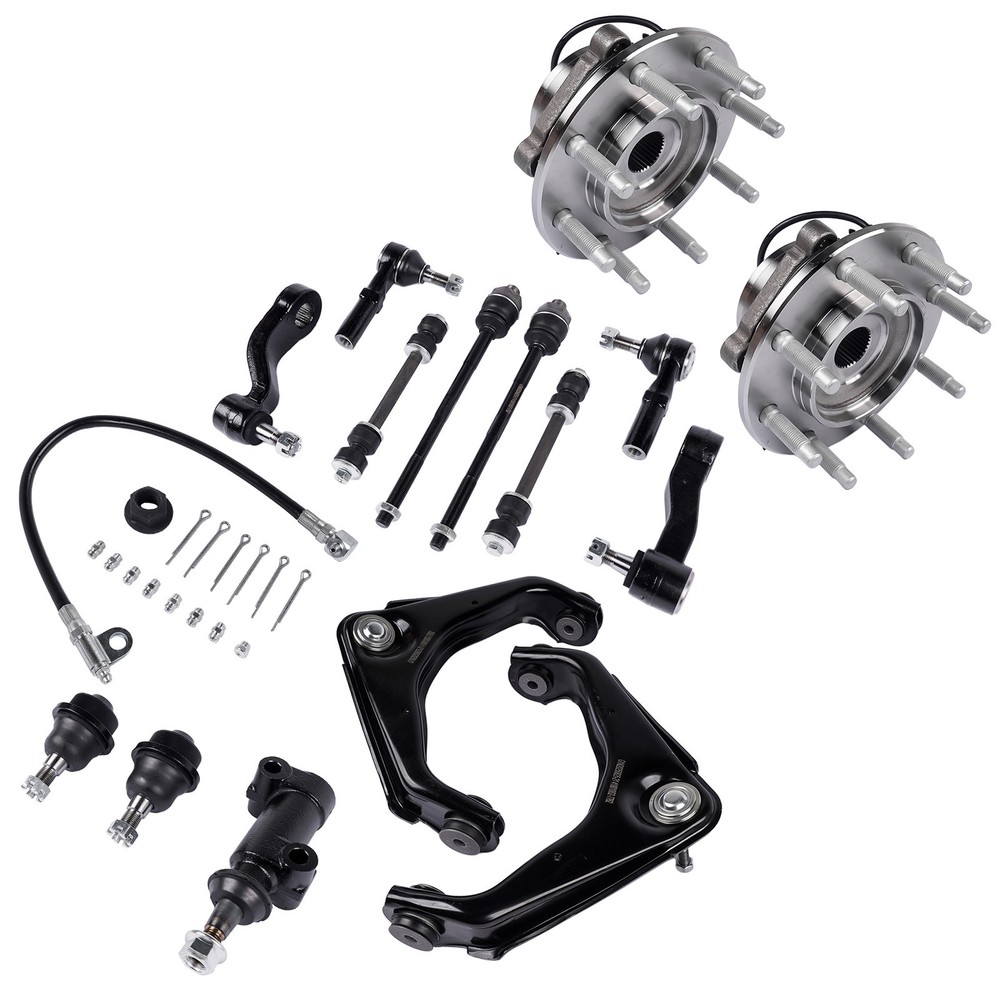 Front Wheel Hub Bearing Control Arm Suspension Kit for Chevy Silverado 2500 GMC