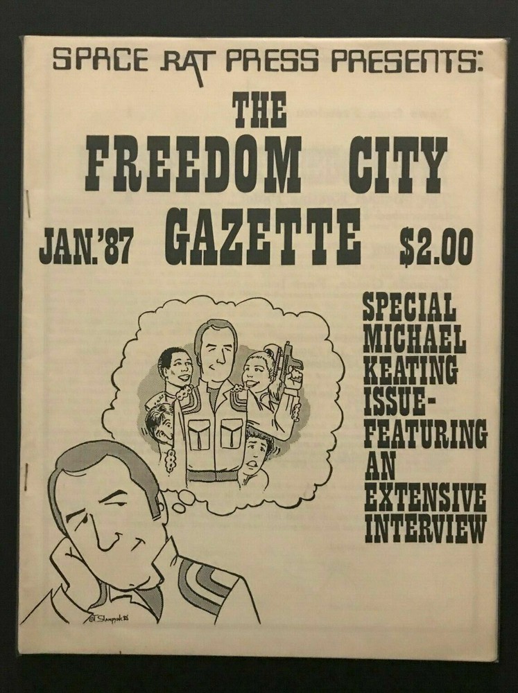 The Freedom City Gazette 1987 Booklet -Michael Keating Issue-Signed -Doctor Who