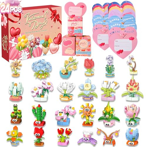 24 Pack Valentines Day Gifts for Kids Classroom Exchange Party Favors,