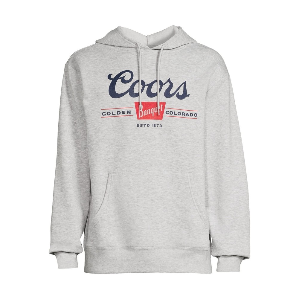 NEW Coors Beer Banquet Graphic Retro Gray Pullover Hoodie Men’s Size 3XL