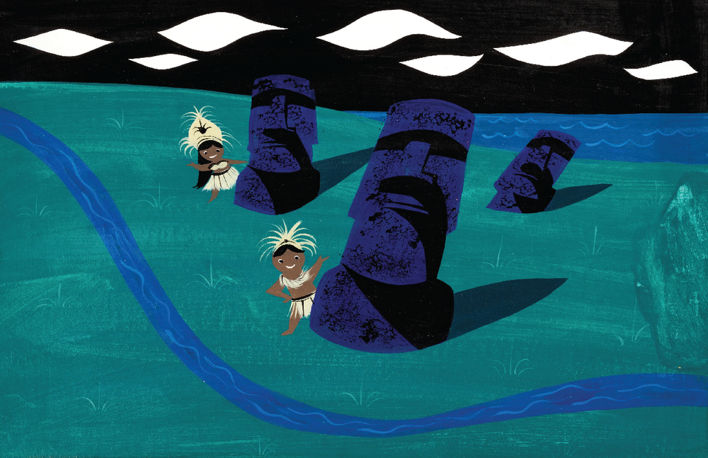 Disney Mary Blair It's A Small World Easter Island Matte Poster 13x19 Art