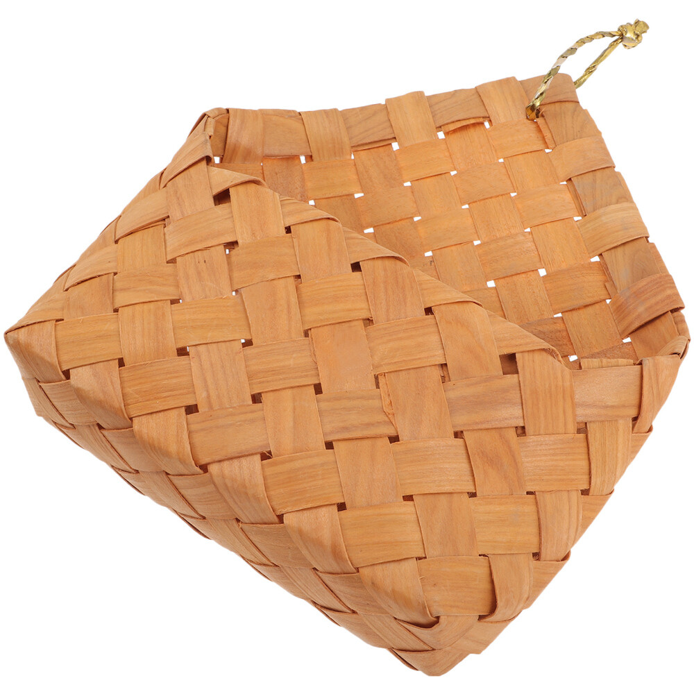 Wall Mount Woven Basket Storage Rattan Hanging Flower Brown Bread