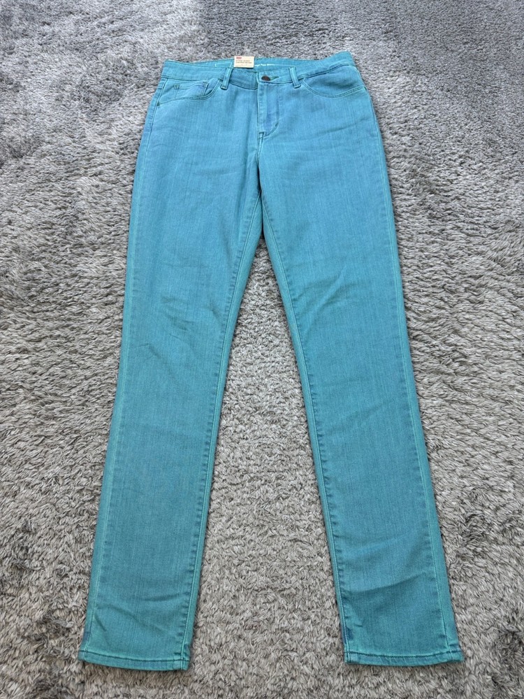 Levi's Jeans Womens 29x32 Turquoise High Rise Skinny Fit Denim Pants NWT