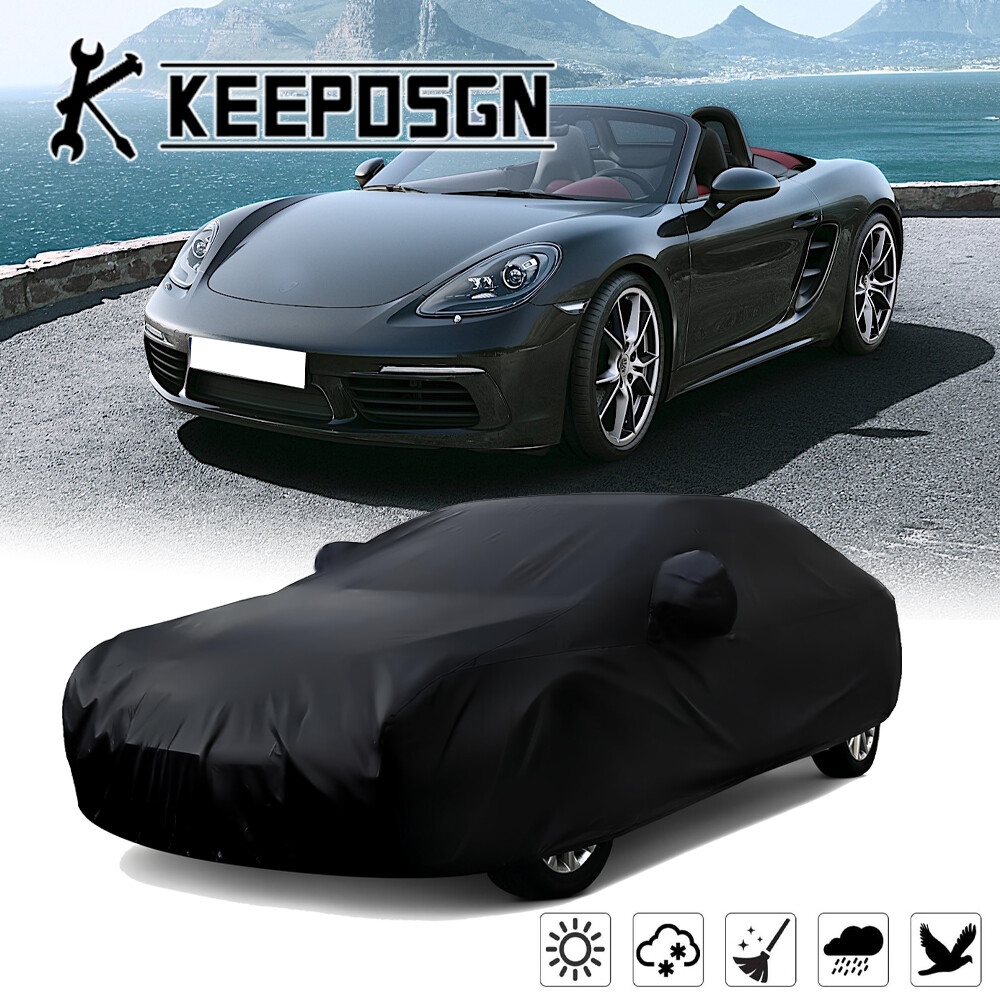 For Porsche 718 Satin Stretch Indoor Outdoor Full Car Cover Anti-UV Waterproof