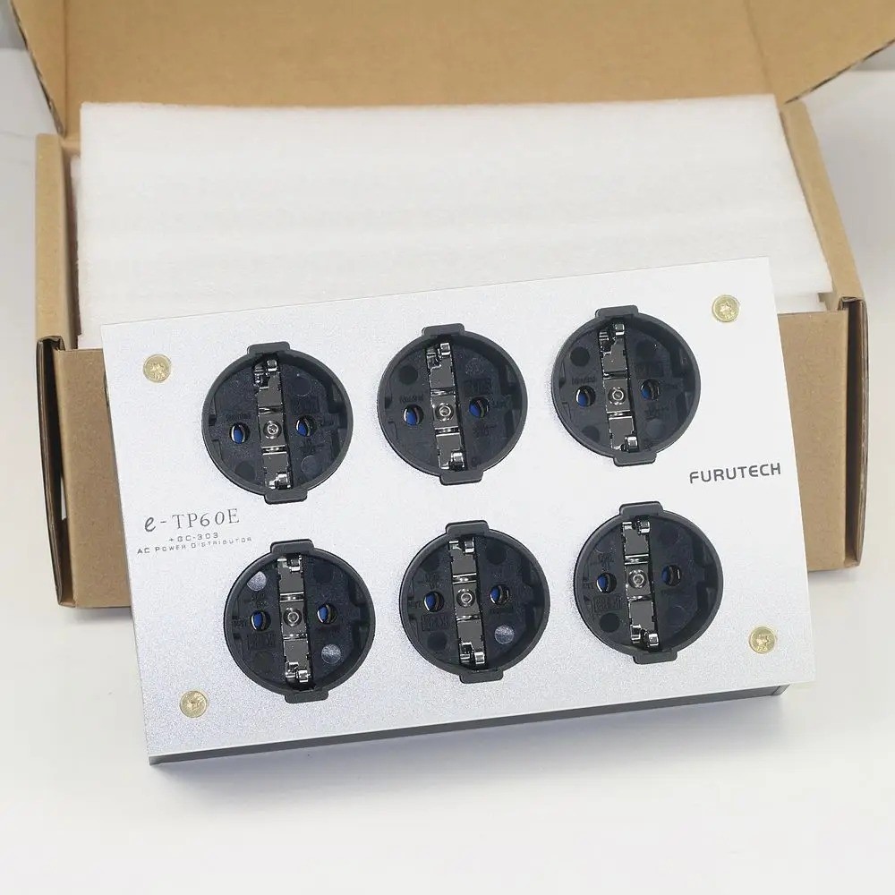 Furutech e-TP60E 6-Outlet AC Power Distributor PDU for HiFi – Aluminum Alloy