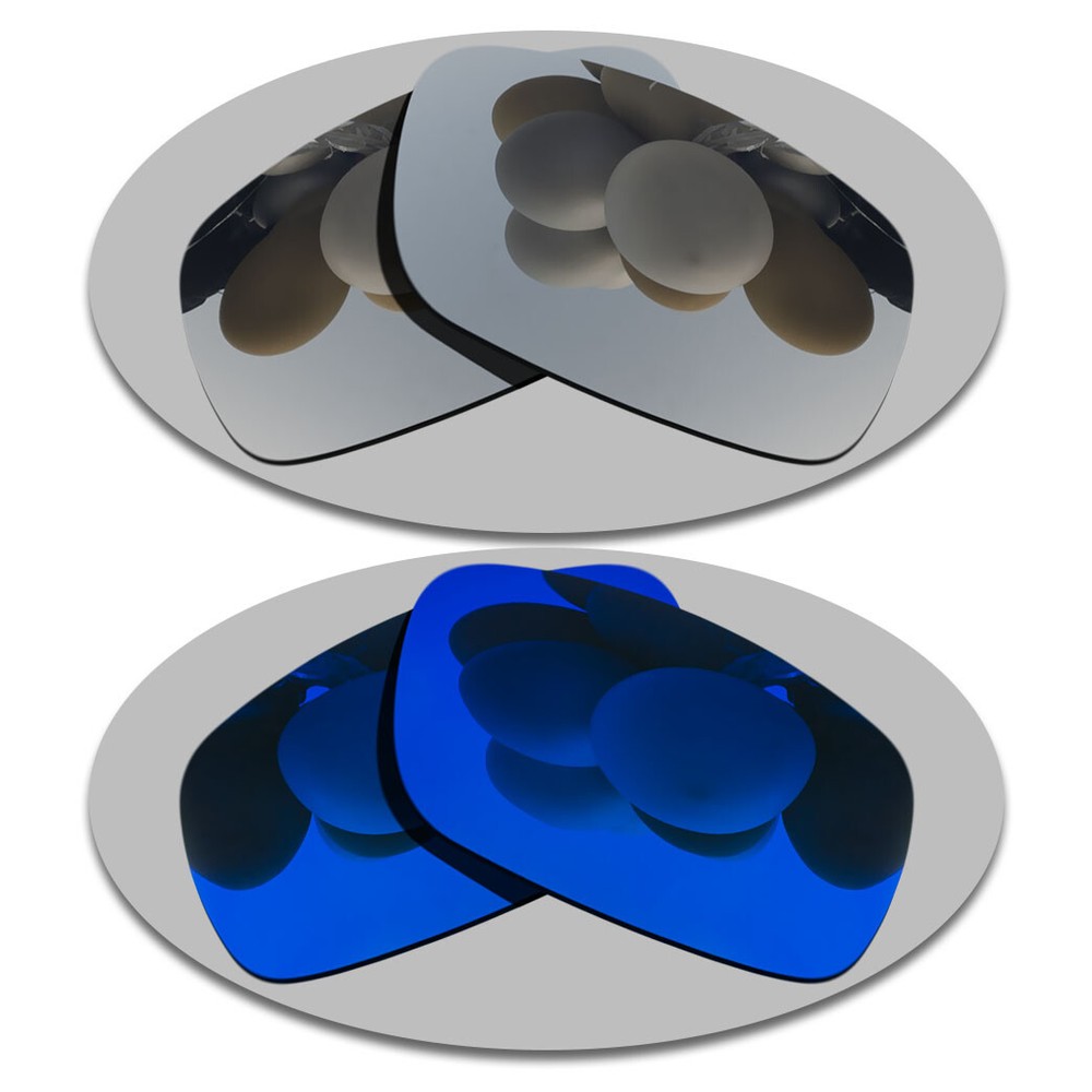 Silver&Deep Blue Lenses Replacement For-Oakley Canteen 2014 Polarized