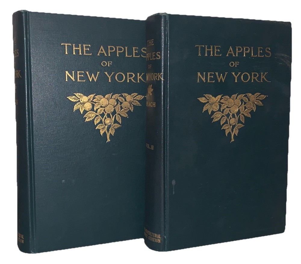 1905, 1st, THE APPLES OF NEW YORK, by S. A. BEACH, 2 Vol, NY, AGRICULTURE