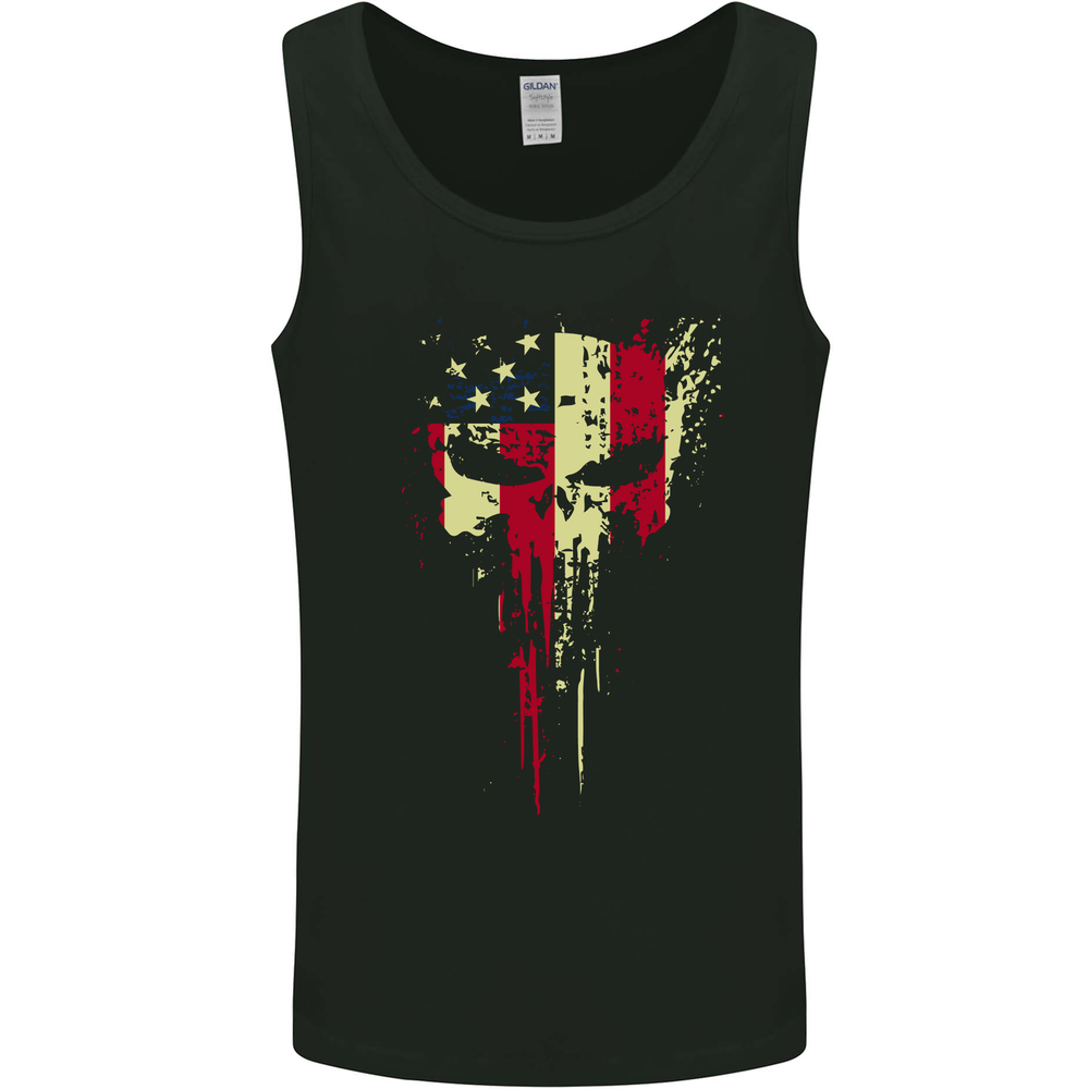 USA Gym Skull America Bodybuilding Mens Vest Tank Top
