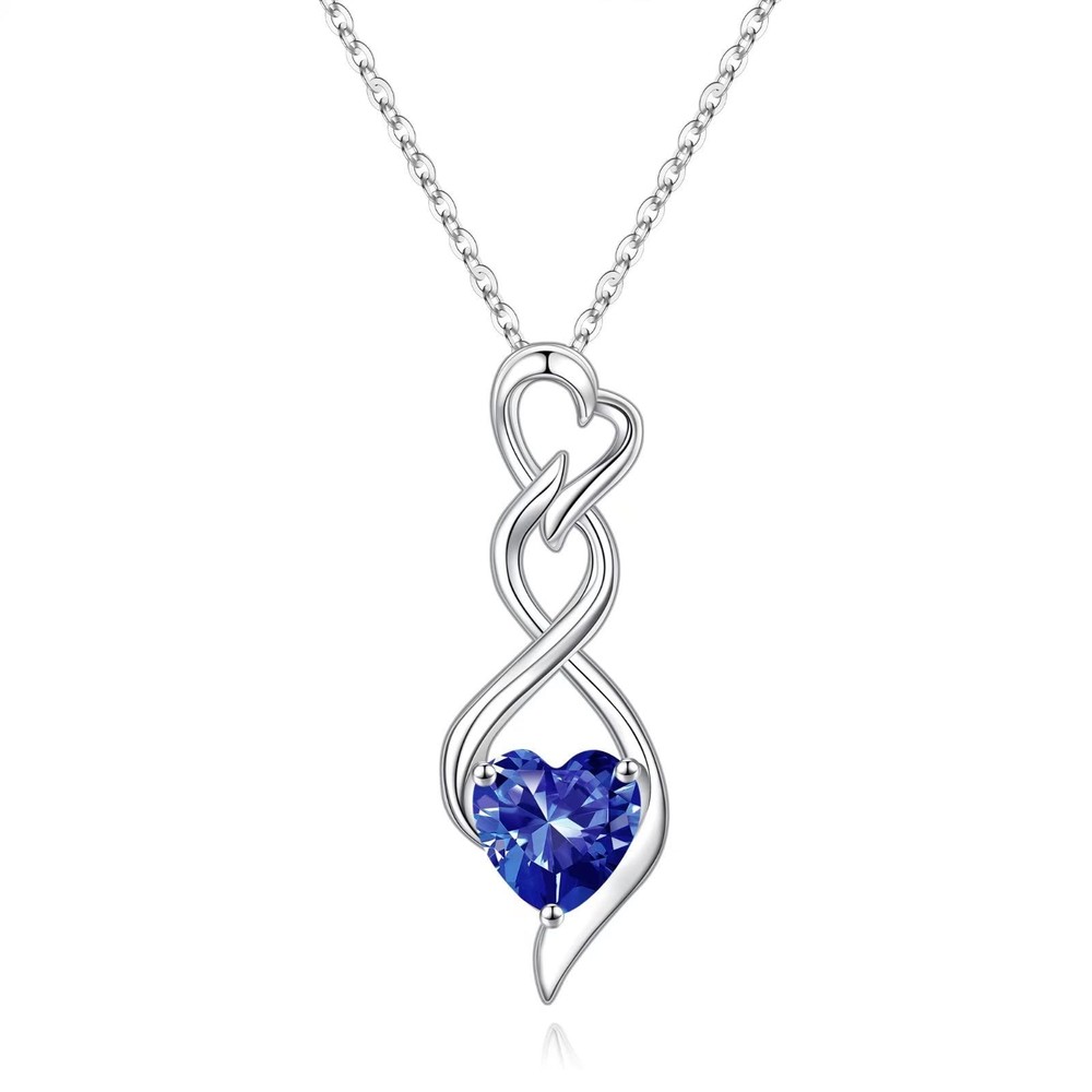 Blue December Birthstone Necklace for Women, Dainty Tanzanite Necklace Jewelr...