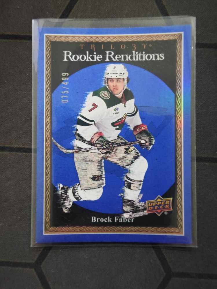 2023-24 Upper Deck Trilogy Rookie Rednitions Blue Brock Faber 75/499
