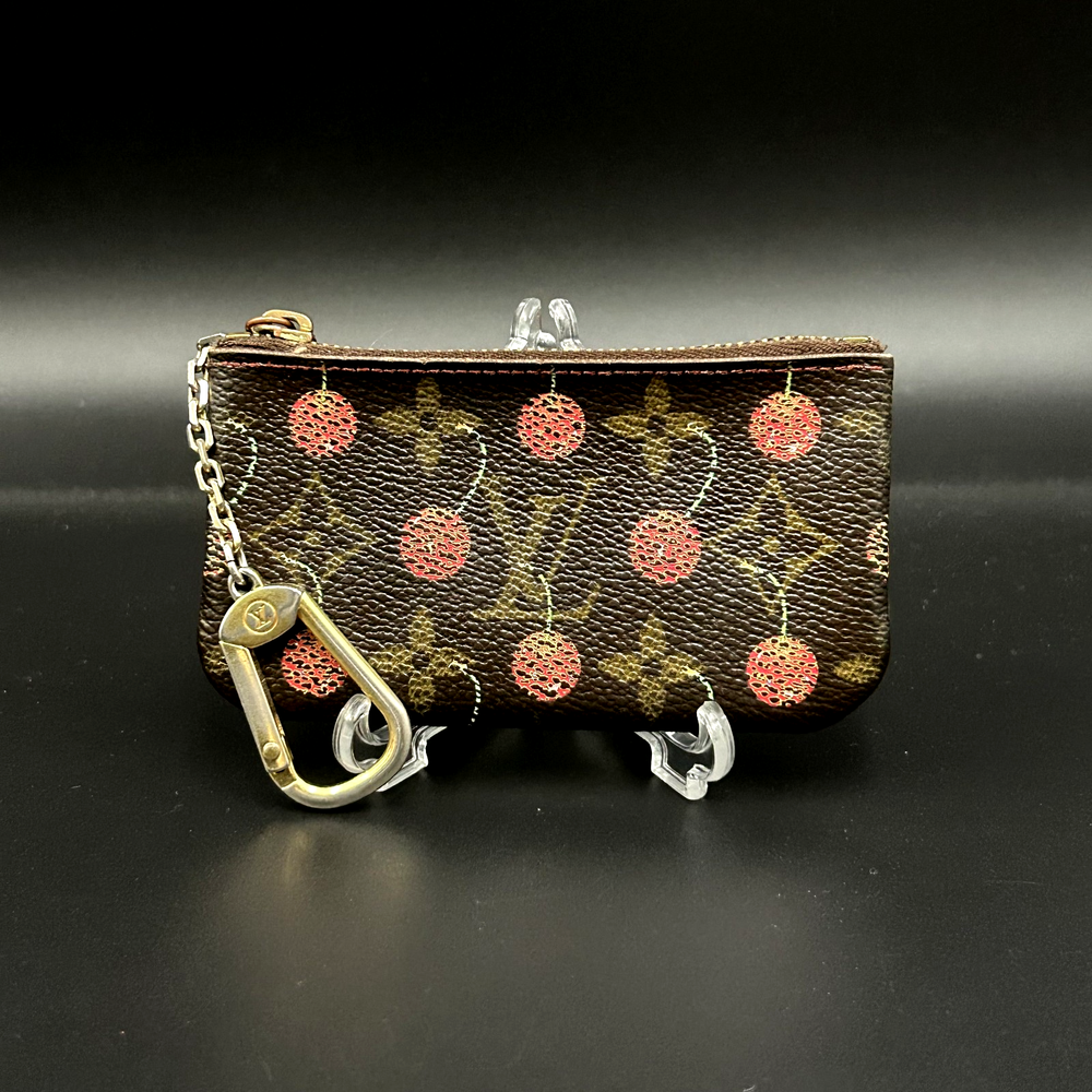 LOUIS VUITTON Monogram Cherry Pochette Cles Coin Purse Key Case M95042 Authentic
