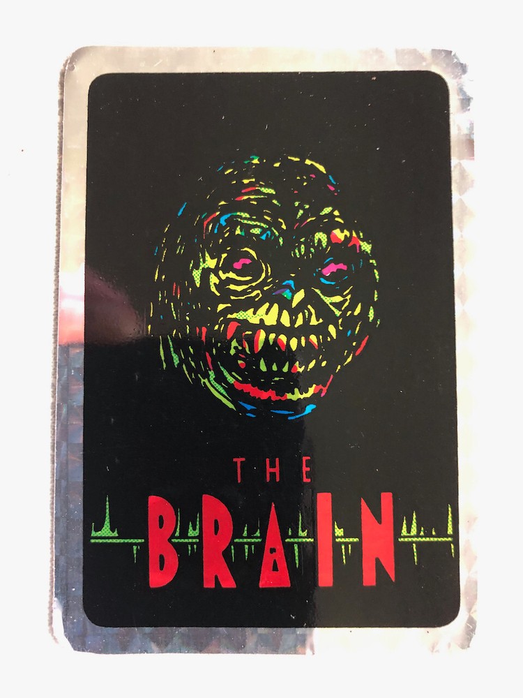 1980s The Brain Vintage Vending Machine Horror Movie Prism Sticker Selectra REAL