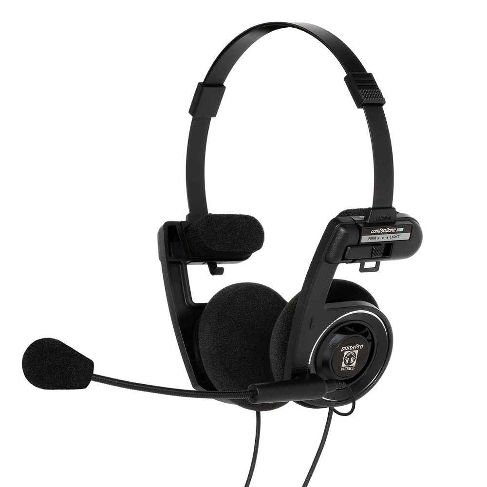 Porta Pro Double-Sided Communication Headset with Microphone Electret Flexibl...
