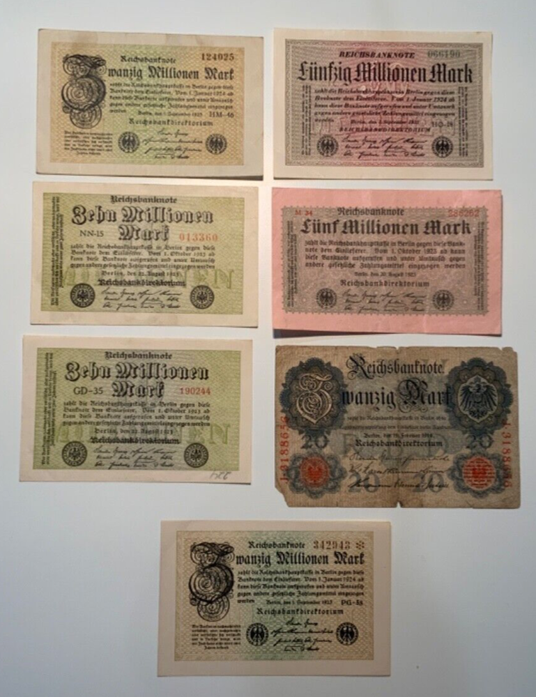 Vintage banknote lot from Germany.