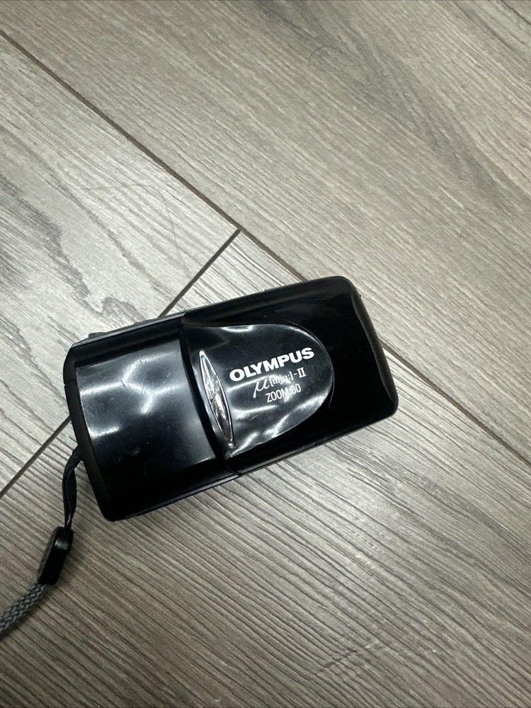 1999 Olympus mju II Zoom 80 35mm Film Camera in Black