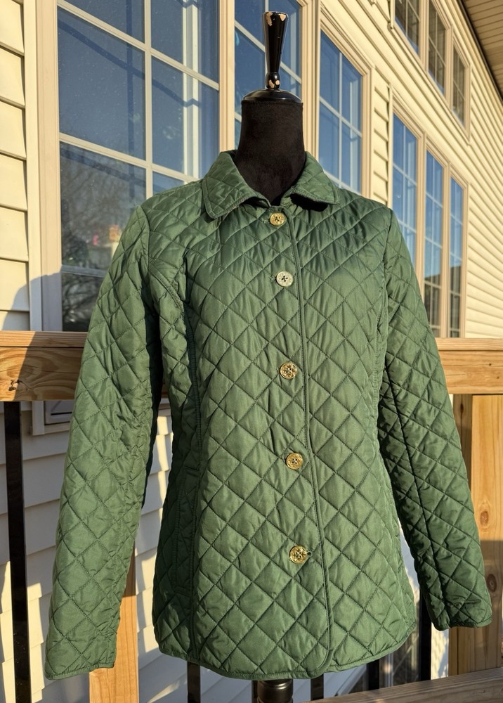 Women’s C Wonder Lightweight Jacket Sz M Hunter  Green Quilted