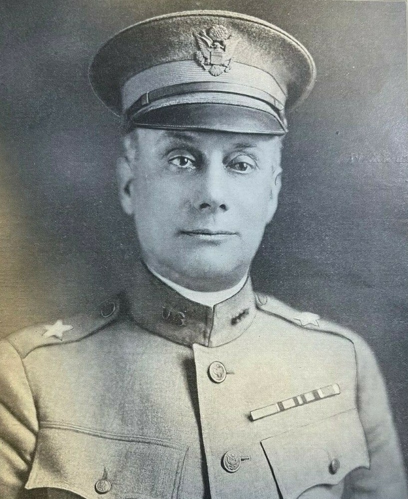 1918 Vintage Magazine Illustration Major General William M. Wright