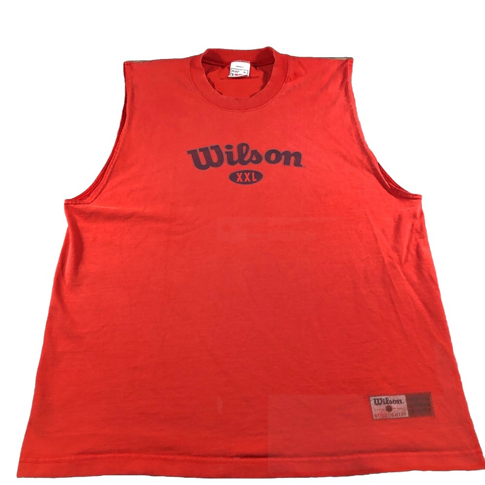 Vintage Wilson Men’s Tank Top Pullover Muscle Shirt XL Sleeveless USA Beachwear