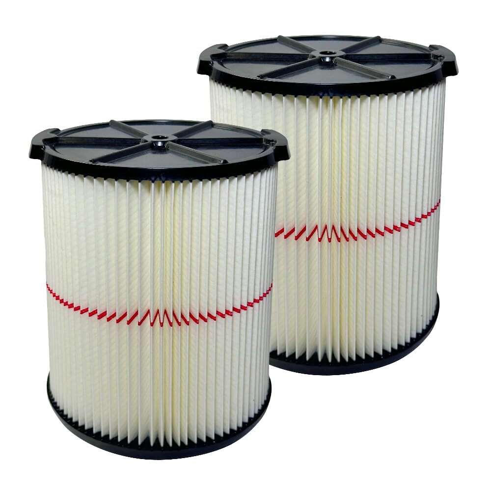 2 Pack CMXZVBE38754 Wet Dry Vacuum Filters Fits Craftsman 5-20 Gallon Shop Vacs
