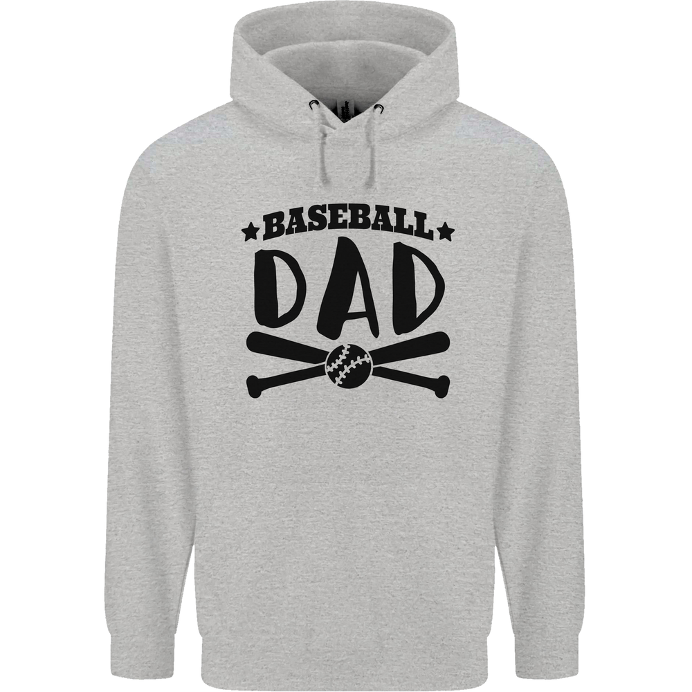 Fathers Day Baseball Dad Funny Mens 80% Cotton Hoodie
