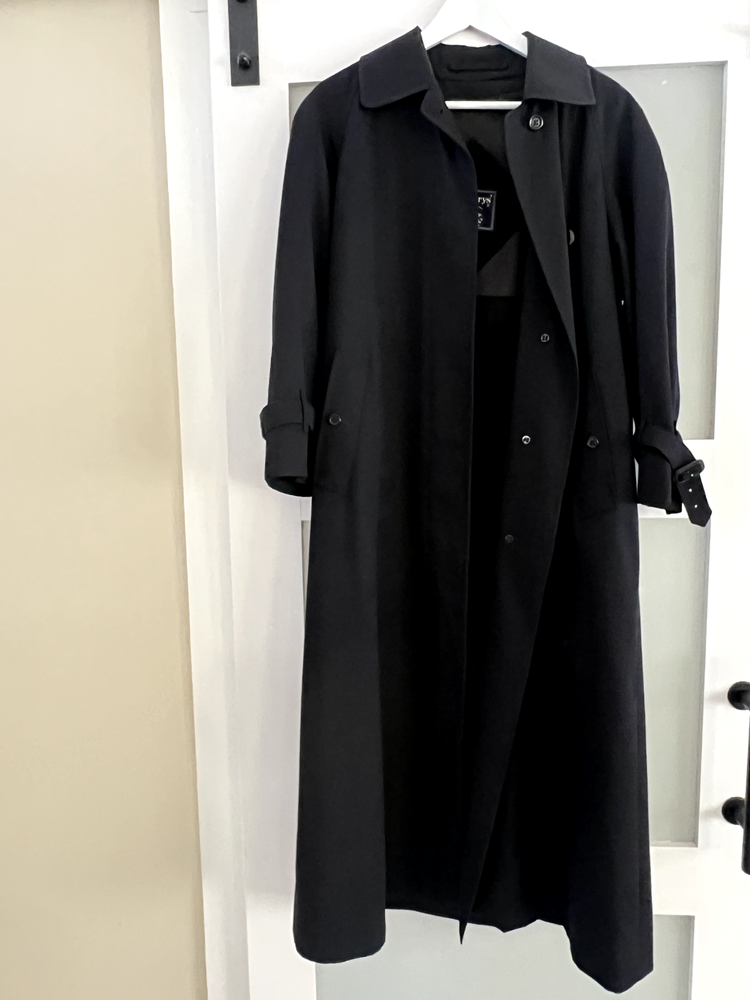 Burberry Women's Cashmere Trench Coat - Black,