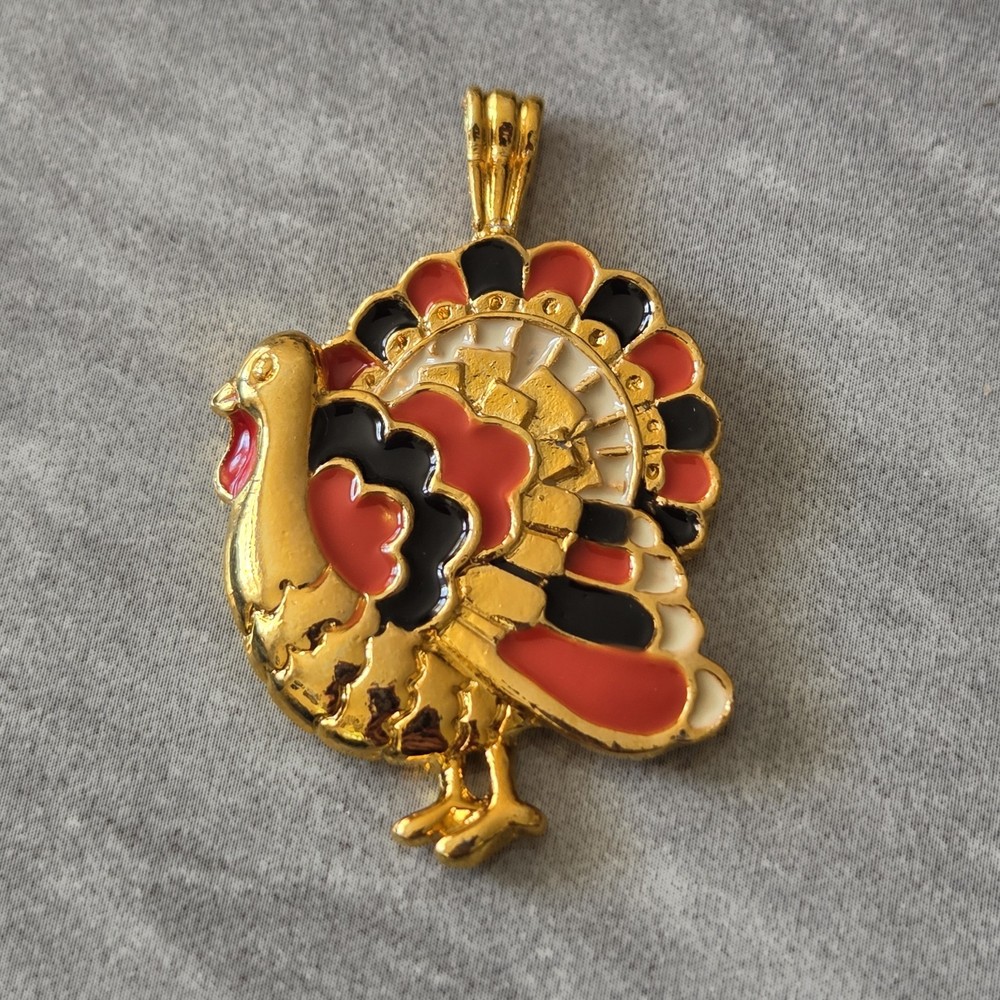 Vtg Bergdorf Goodman Turkey Thanksgiving Holiday Pendant