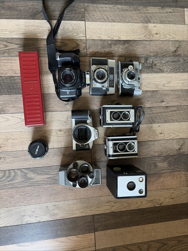 Vintage 35mm Film Camera Lot --Mixed Brands, Untested