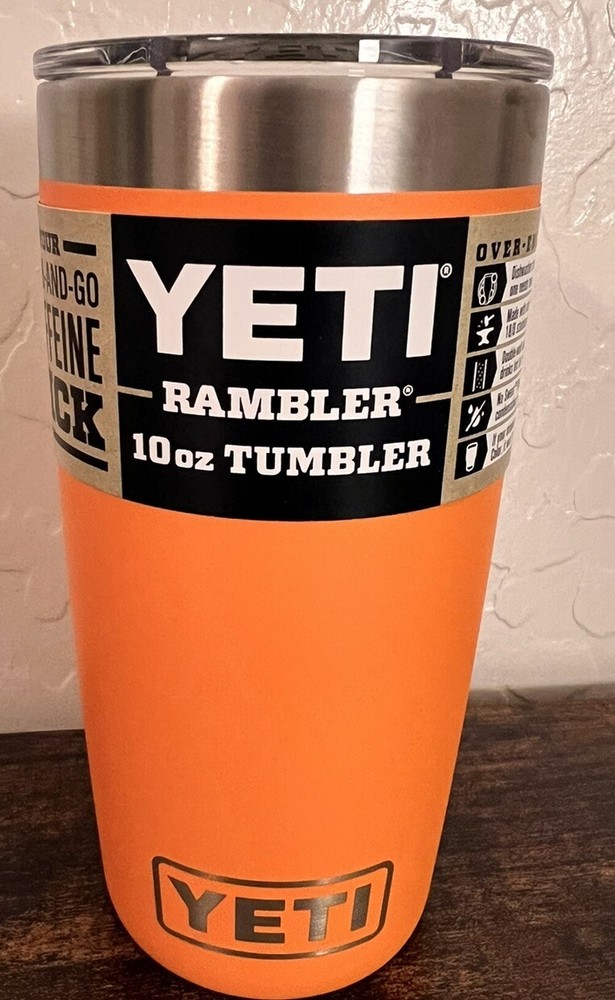 YETI Rambler 10 Oz Tumbler with Magslider Lid King Crab Orange Limited Edition