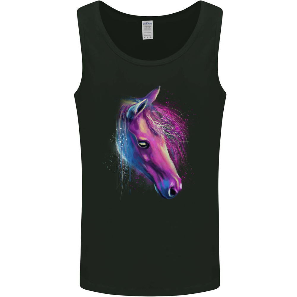 A Watercolour Horse Mens Vest Tank Top