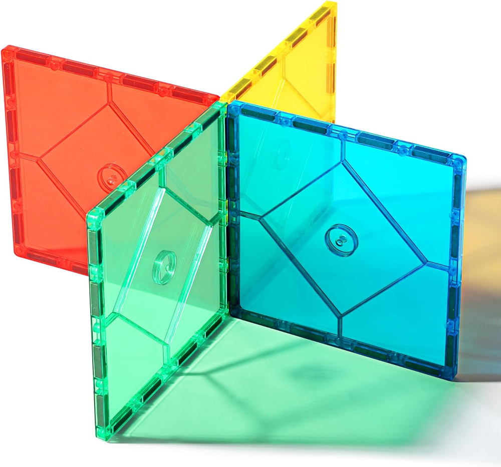 4 Piece Large Square Shape Magnetic Tiles Kids Toys, Magnetic Building Blocks ST