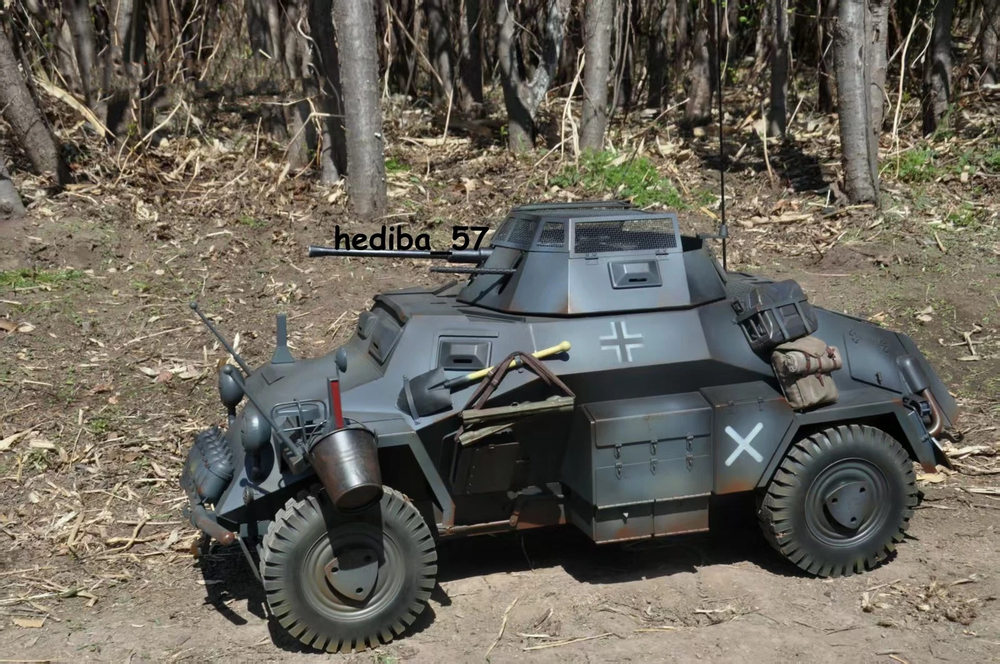 GO-TRUCK 1/6 WWII German 222 Reconnaissance Vehicle Metal Model New Toys