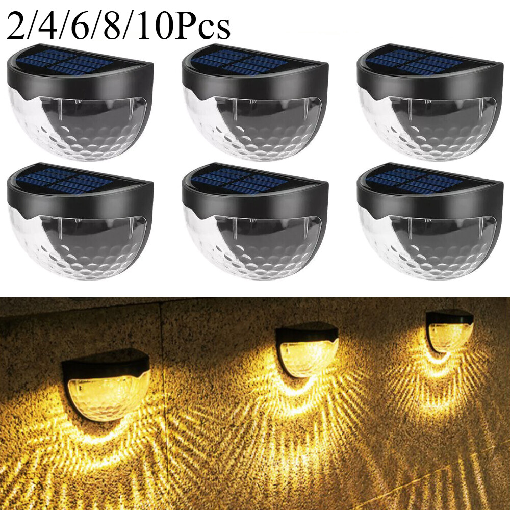 Waterproof Warm White Solar LED Deck Lights for Garden Stairs & Fence