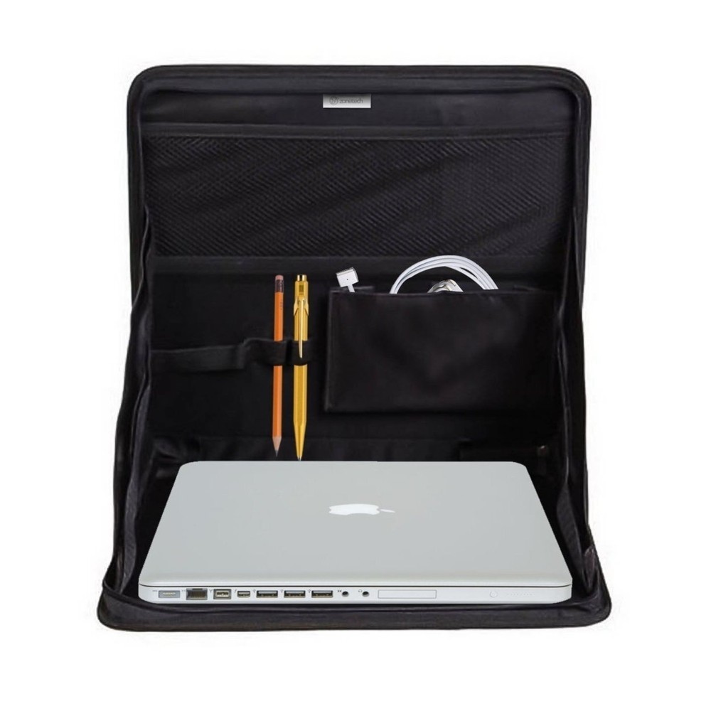 Zone Tech Foldable Automotive Back Seat Laptop Holder Food Tray Table Organizer