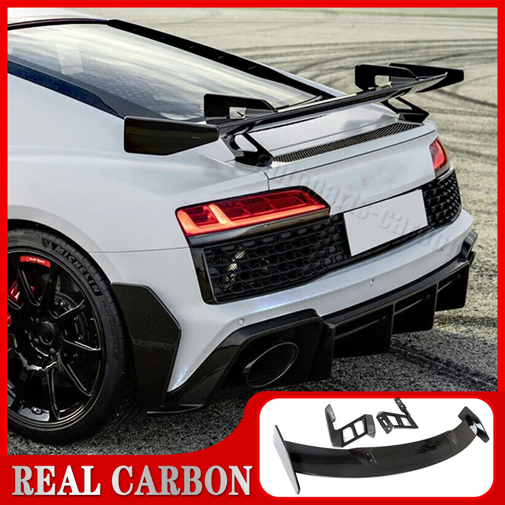 Audi R8 Coupe 2019-24 Dry Carbon Fiber High Kick Rear Trunk Spoiler