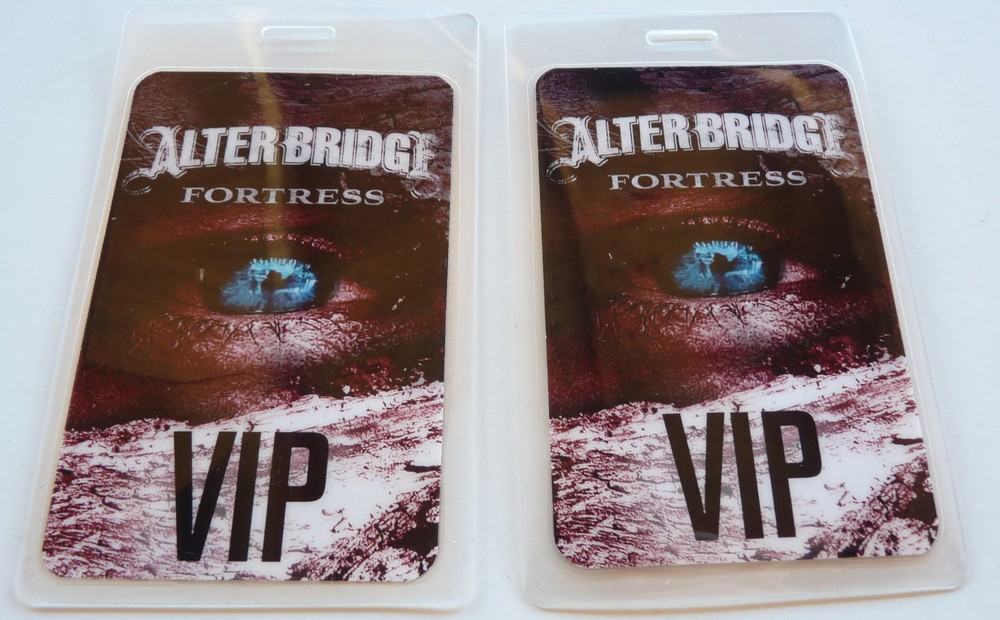 Alter Bridge Fortress Concert Tour VIP Backstage Pass Laminate D17