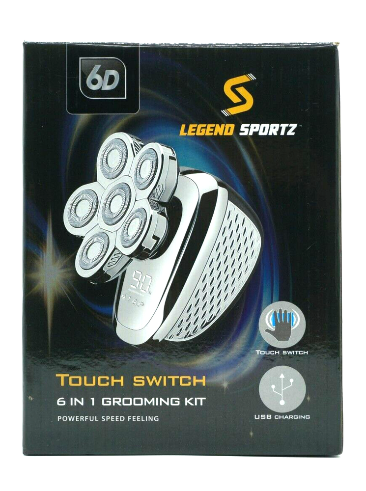Legend Sport 6D Head Shaver  Plus 6 In 1 Grooming Kit NEW