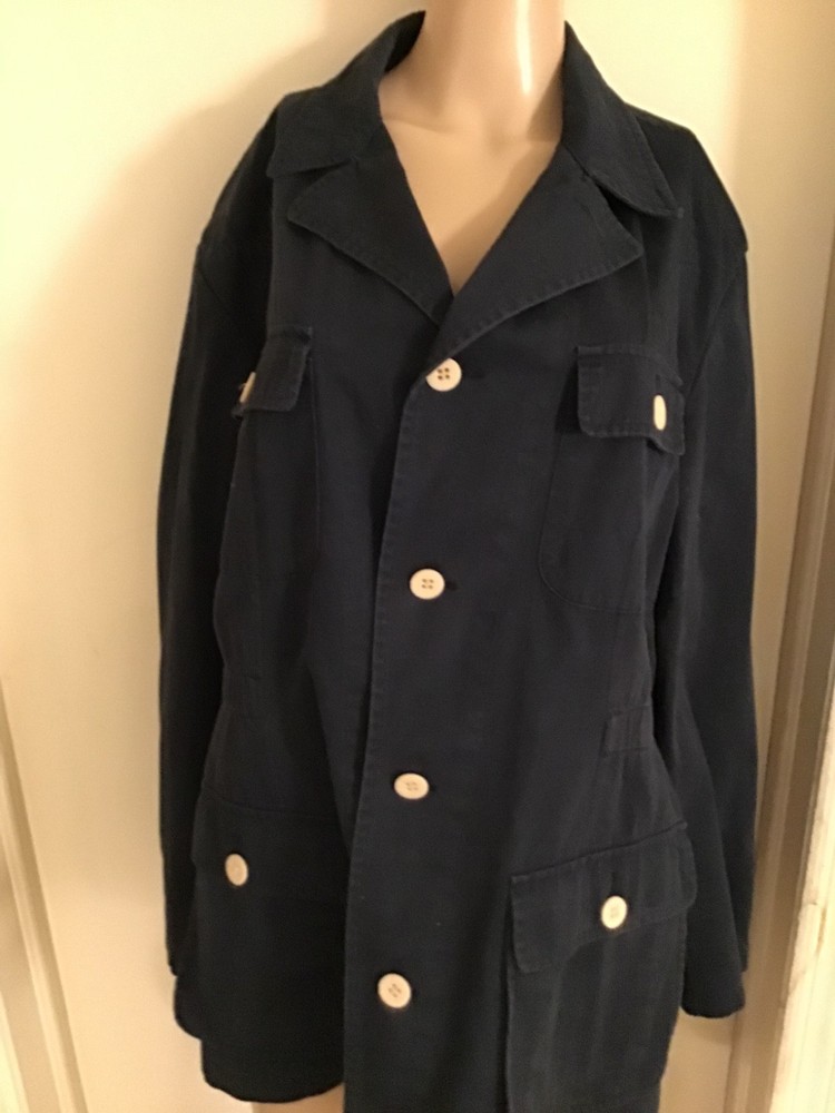 Giorgio Armani Jeans Navy Blue Mens Jacket Coat Special Offer