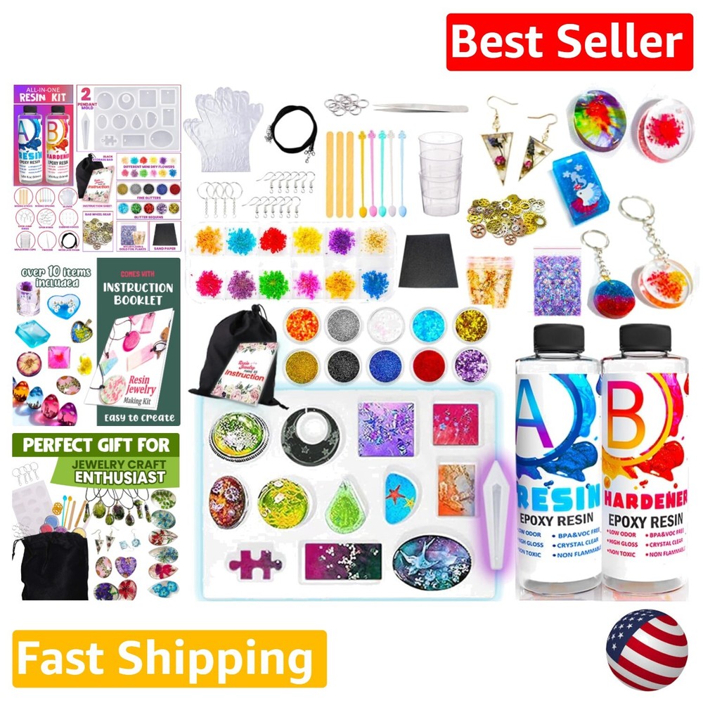 Fast-Curing Durable Resin Kit for Safe Non-Toxic Crafting