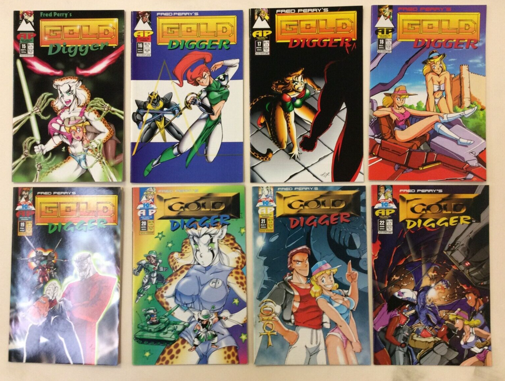 GOLD DIGGER #15-#25 AVG GRADE VF/NM to NM- ANTARCTIC PRESS 1994-95